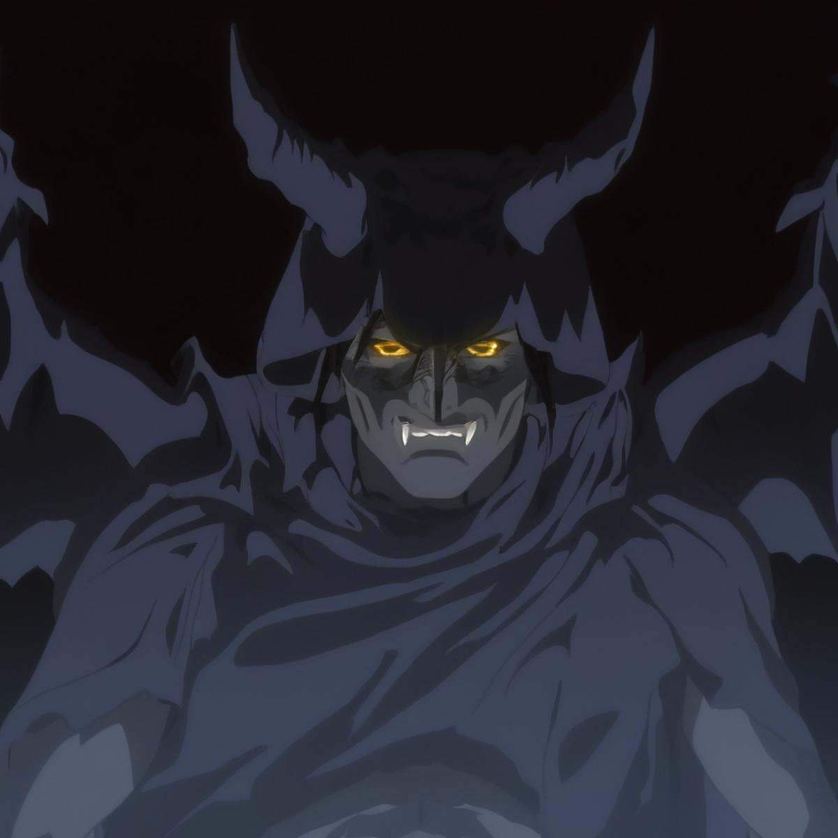 cinematic film still of Demon a Demonic creature photo is seen in a book page,  solo,  horns on Tensor.Art