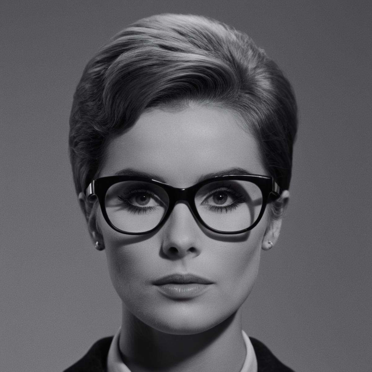 cinematic film still of Closeup,  In the 1960's a woman with a pair of glasses on her head,  solo on Tensor.Art