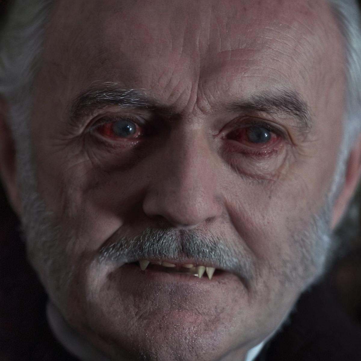 cinematic film still of Vampire Dracula a old man with a creepy look on his face,  solo,  looking at viewer on Tensor.Art