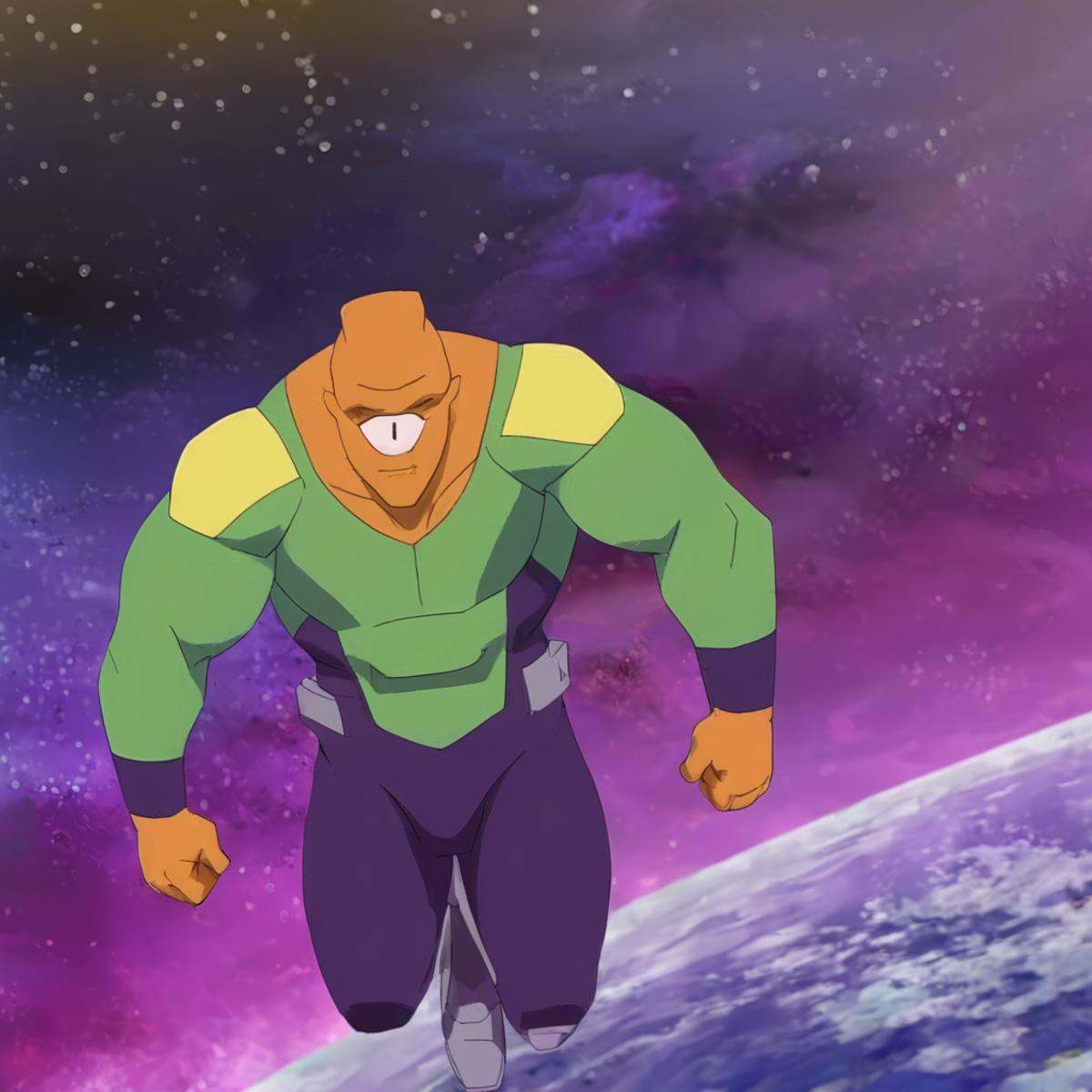 anime artwork of Unopan race,  Allen the Alien,  representative of the Coalition of Planets on Tensor.Art