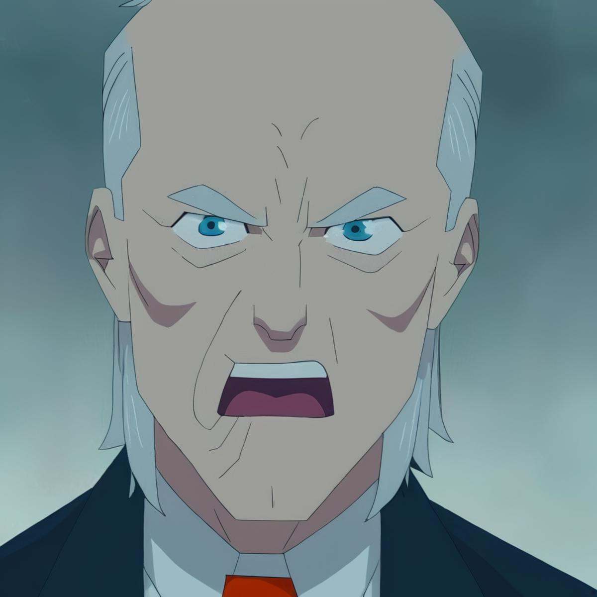 anime artwork of detailed perfect Cecil Stedman a man with a angry look on his face,  old man,  closeup on Tensor.Art