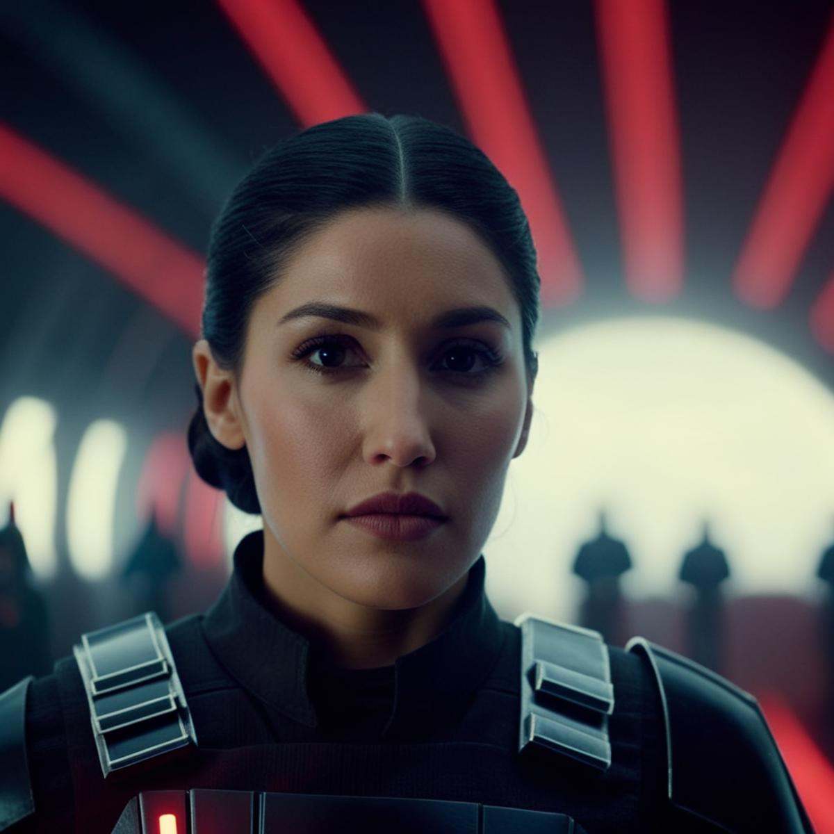 cinematic film still of Iden Versio a woman in a Star Wars Universe,  shallow depth of field,  vignette on Tensor.Art