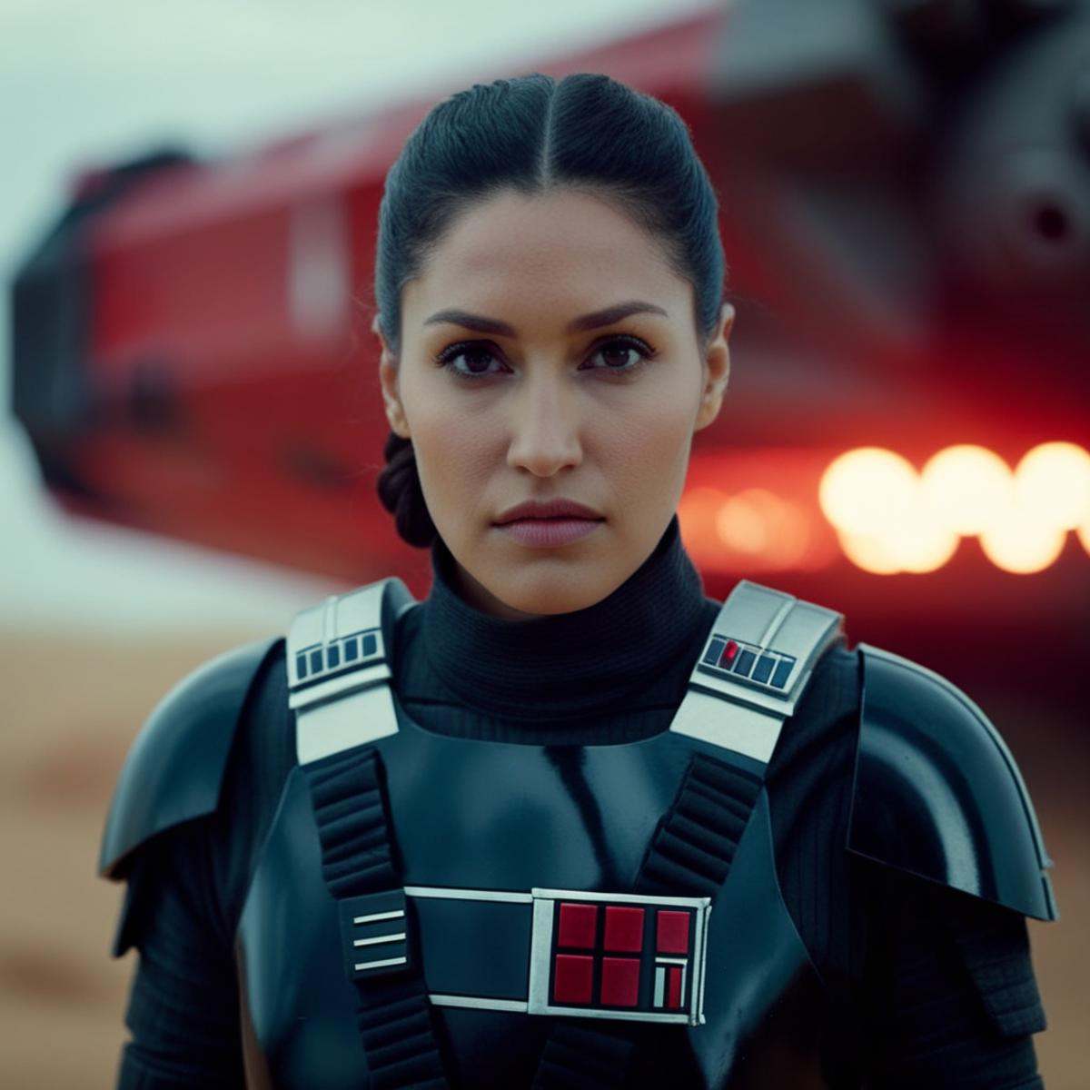 cinematic film still of Iden Versio a woman in a Star Wars Universe,  shallow depth of field,  vignette on Tensor.Art