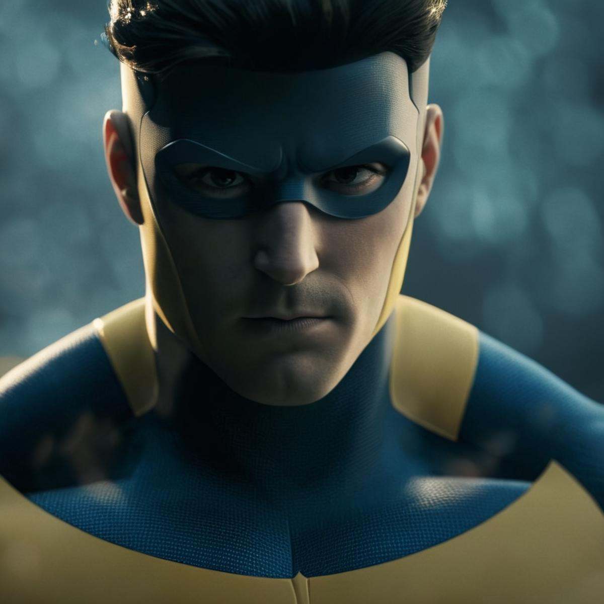 cinematic film still of detailed perfect Invincible superhero101,  shallow depth of field,  vignette on Tensor.Art