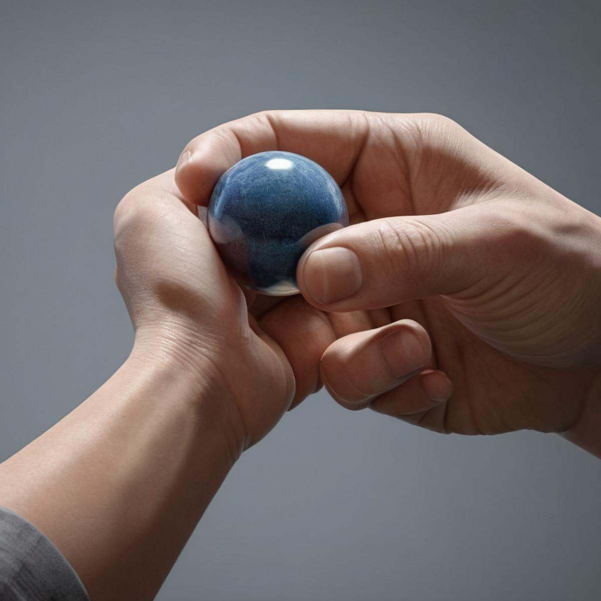 Hyperrealistic art of a person holding a big object in their hand Perfect Hands,  Extremely high-resolution details,  phot...