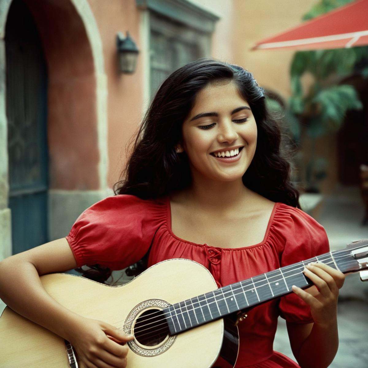 cinematic film still of perfection detailed In the United Mexican States "El Mariachi" and "Carolina" a smilingman and wom...