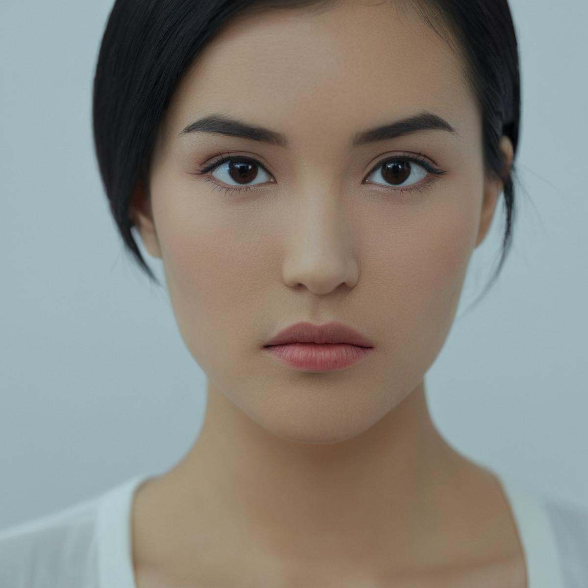 cinematic film still of detailed perfect Dupli-Kate a woman with a black hair and a white shirt,  Katherine "Kate" Cha,  1...