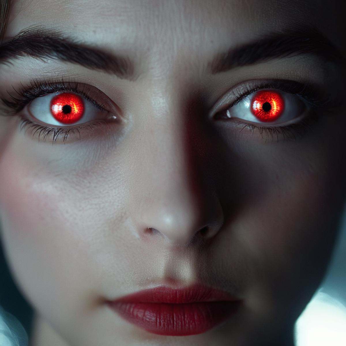 cinematic film still of cinematic film still of Unreal Engine styleNatalia Korda a close up of a person's eyes with glowin...