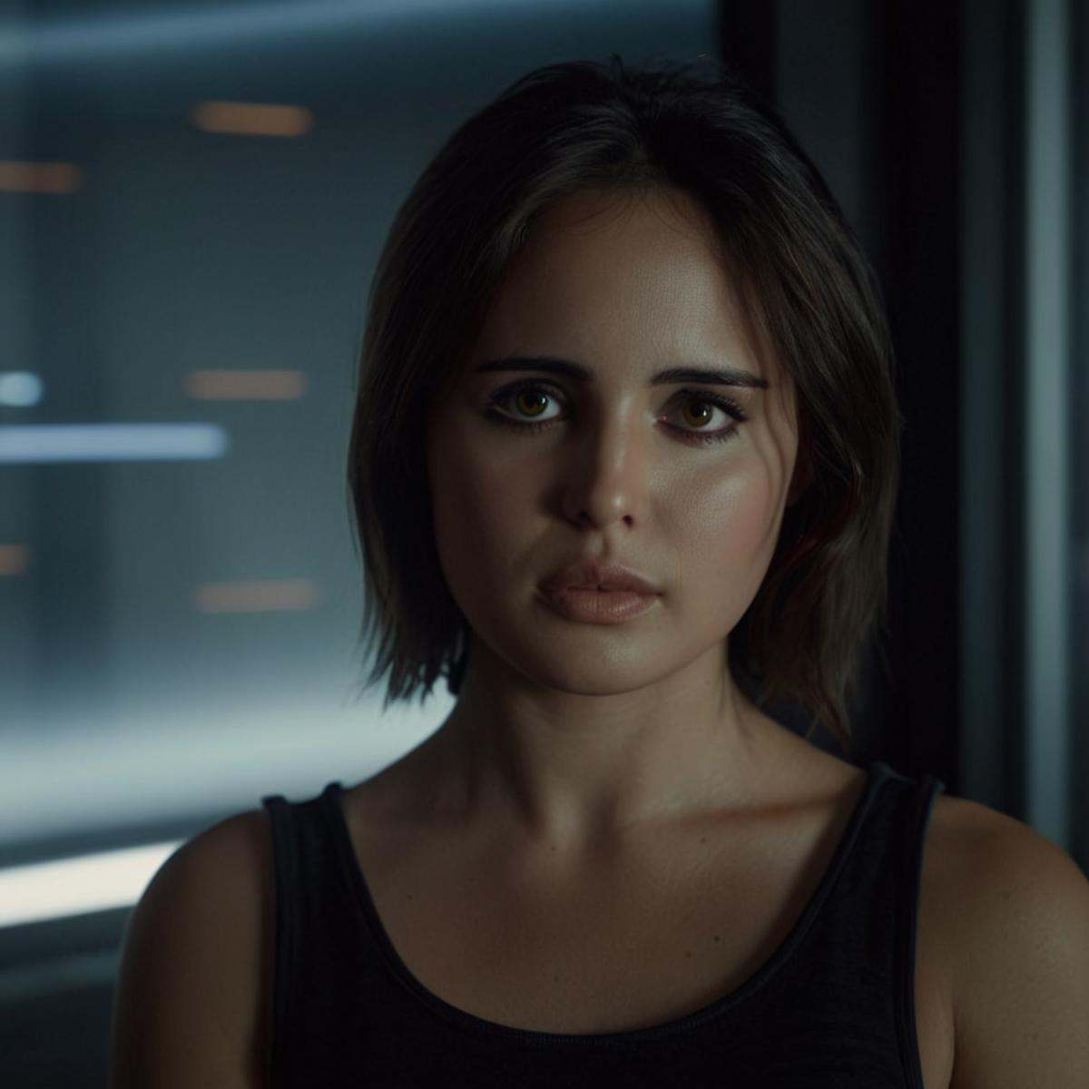 cinematic film still of cinematic film still of 1 realism perfect Chiaroscuro Lighting Style Ana de Armas Joi medium shot,...