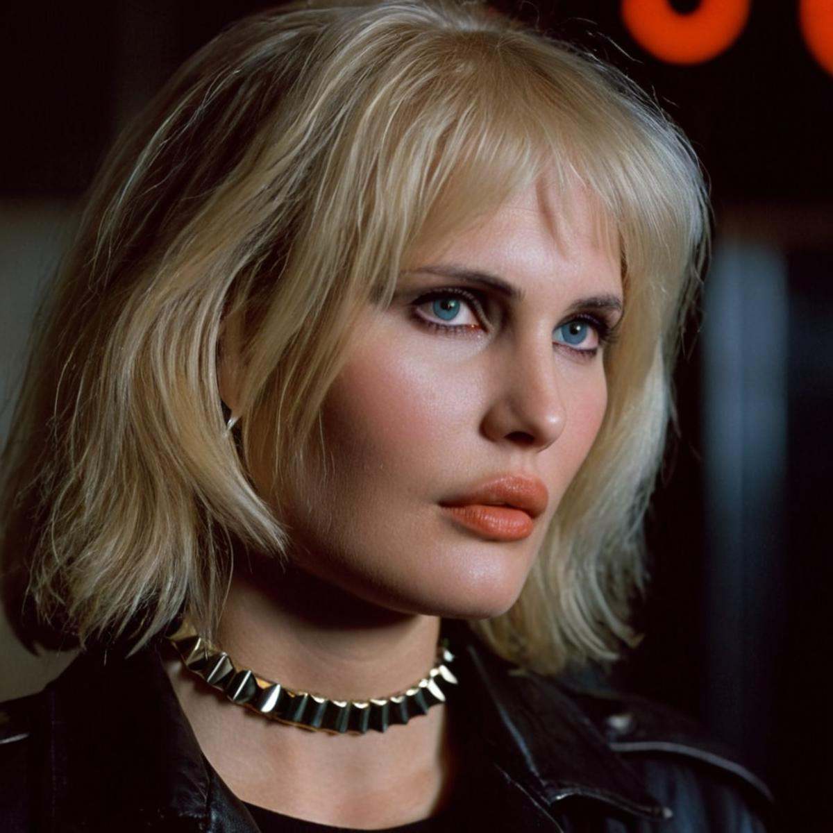 cinematic film still of cinematic film still of 1 realism perfect Chiaroscuro Lighting Style Daryl Hannah Pris Kodak Eastm...