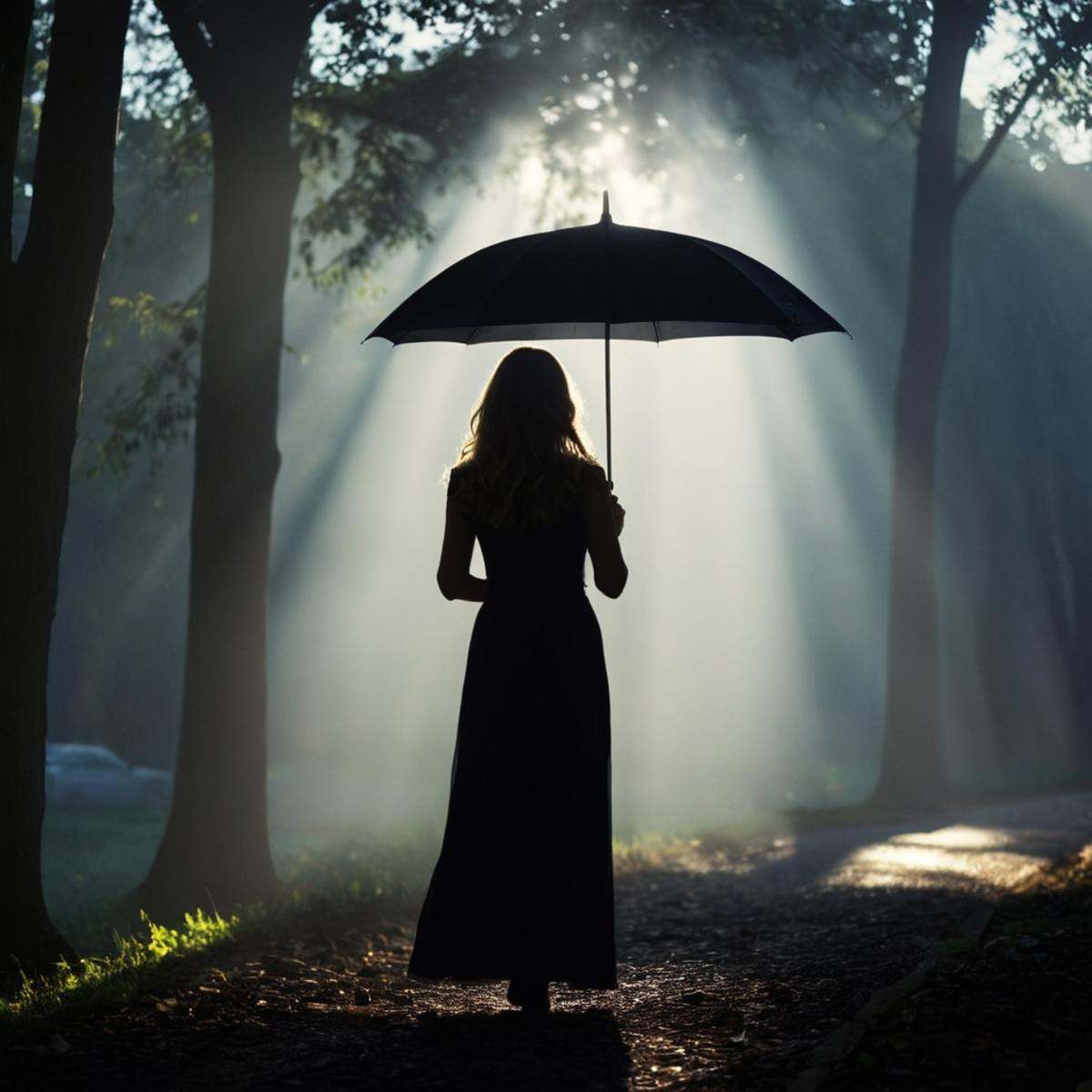 cinematic film still of 0 realism perfect Chiaroscuro Lighting Style A cinematic beams of light shining across the environ...