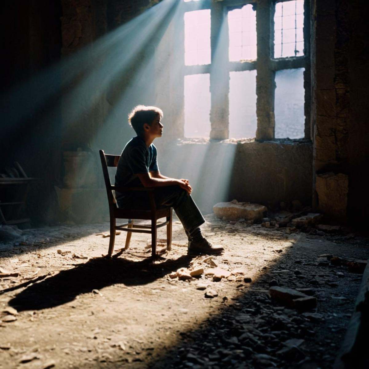 cinematic film still of 0 realism perfect Chiaroscuro Lighting Style A cinematic beams of light shining across the environ...