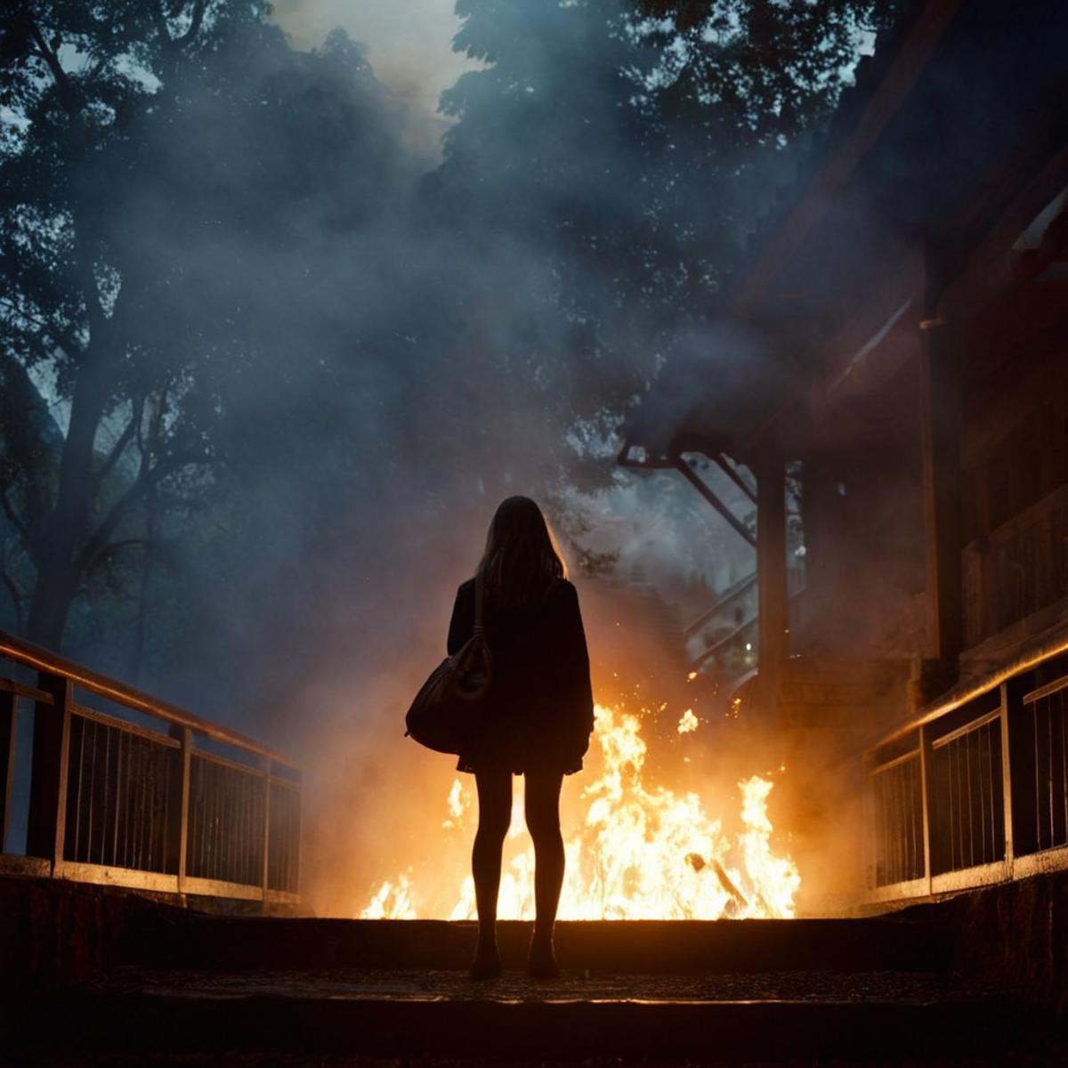 cinematic film still of 0 realism perfect Chiaroscuro Lighting Style A cinematic beams of light shining across the environ...