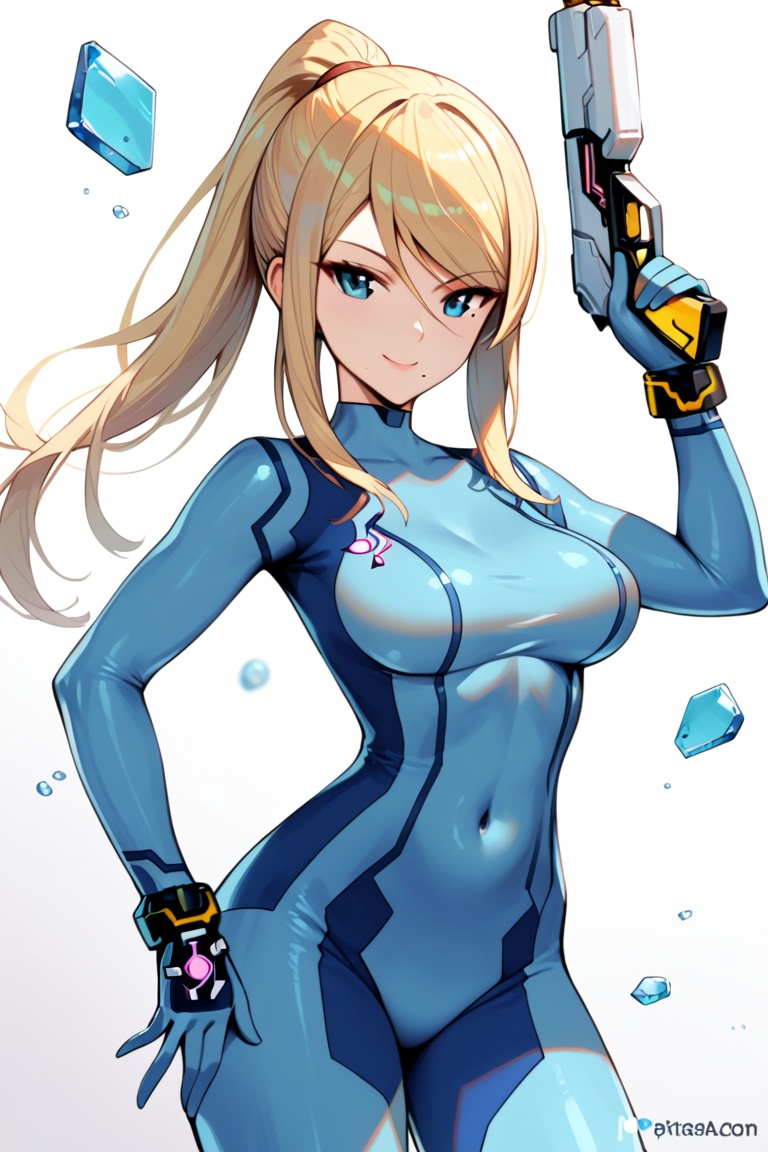 Holding gun ,  Smile ,  BREAK on Tensor.Art