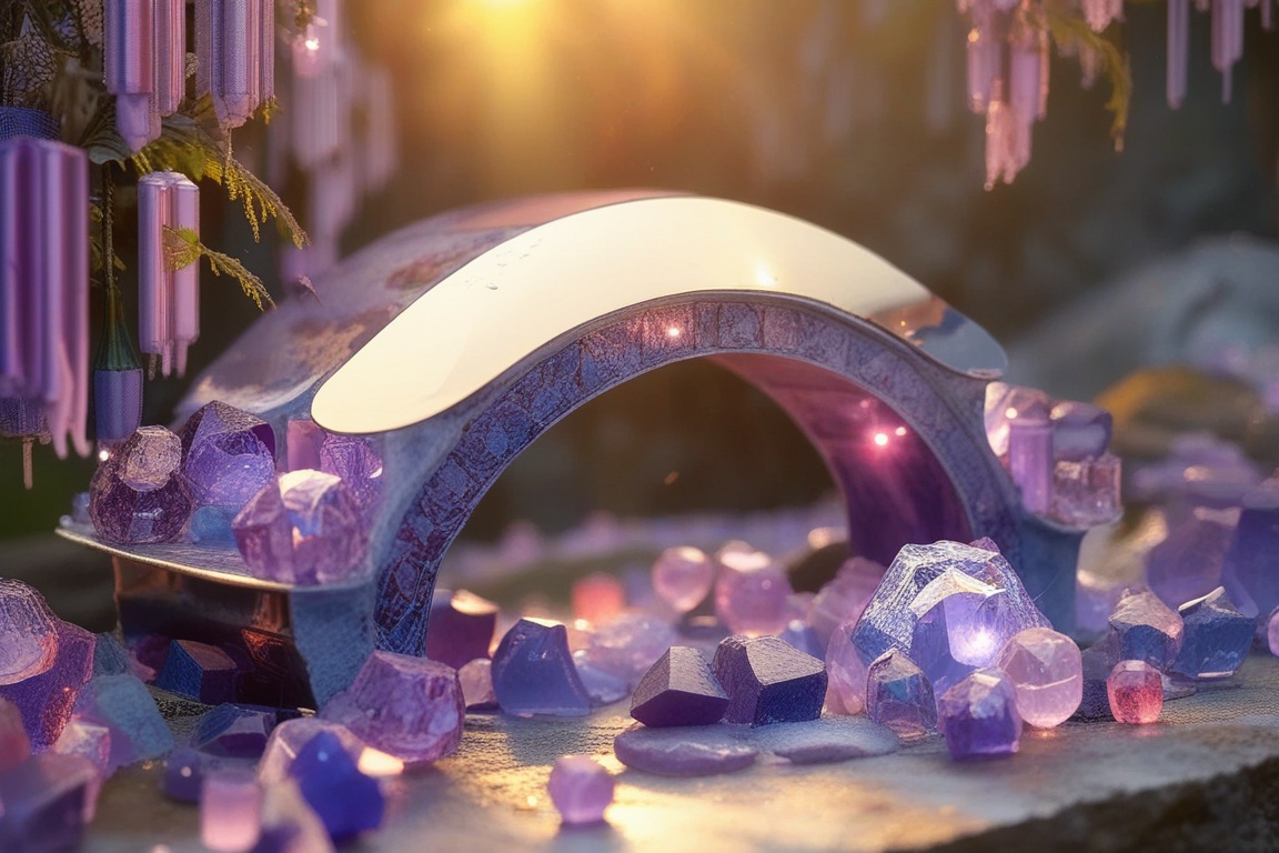 Hunyuanamethyst,  bridge in an enchanted forest with fairy lights,  night time on Tensor.Art