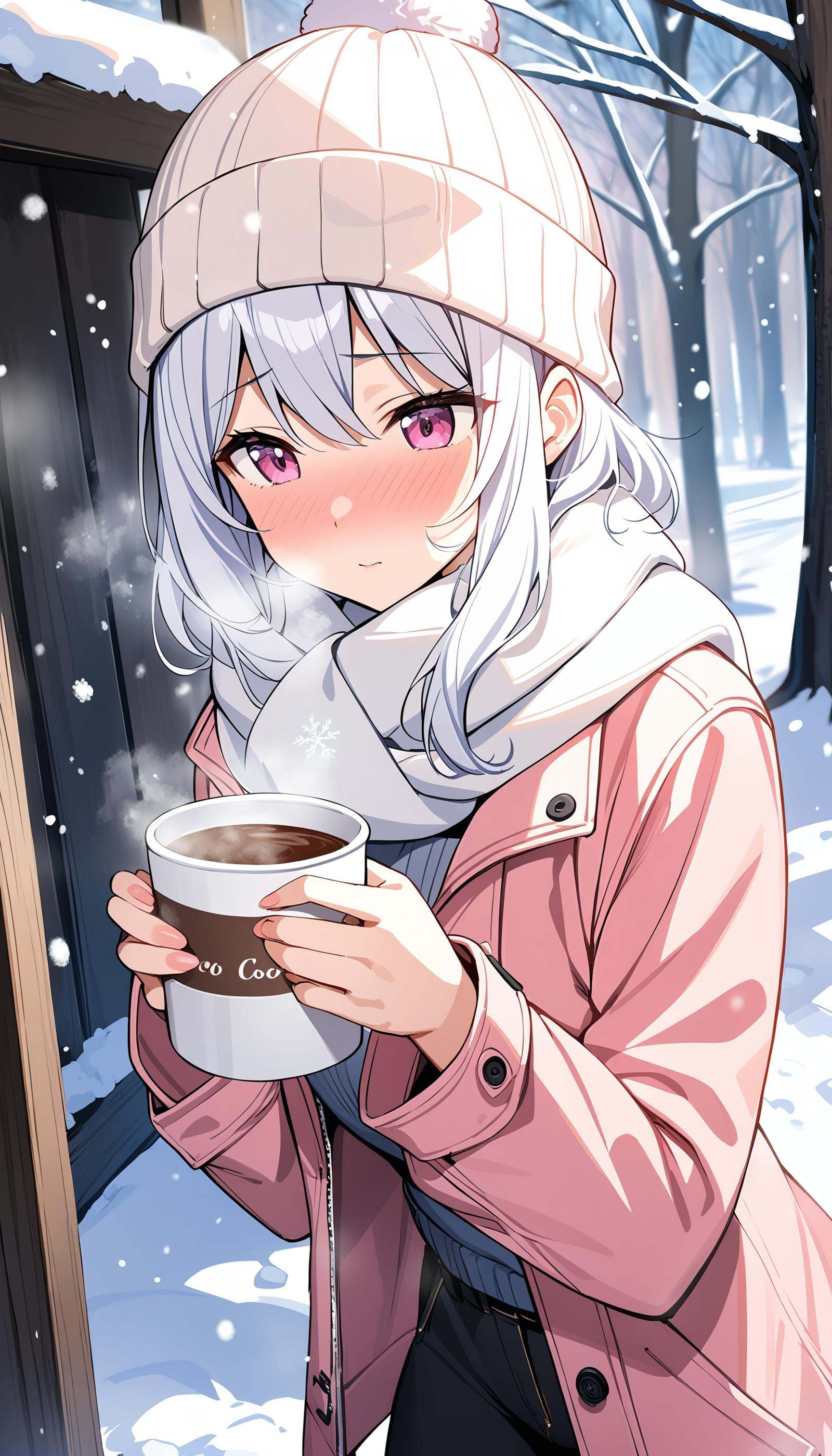 1girl,  white hair,  short hair with long locks on Tensor.Art