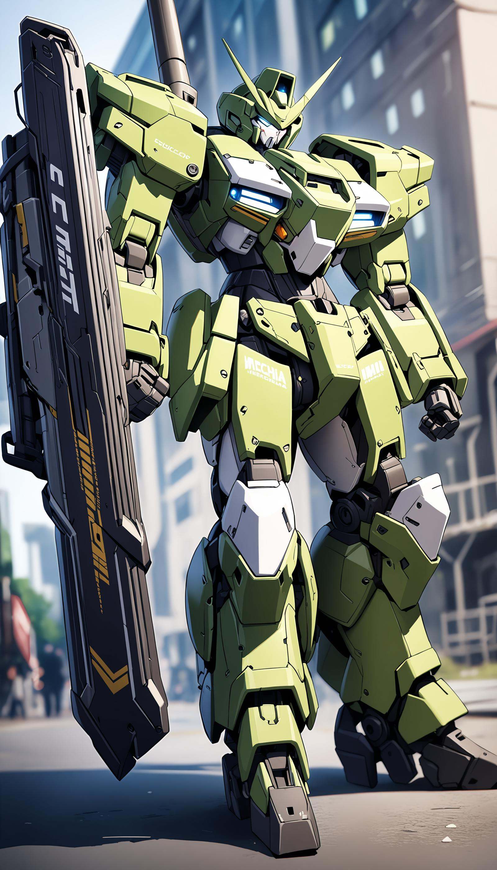 cinematic film still of ,  ,  mecha armor on Tensor.Art