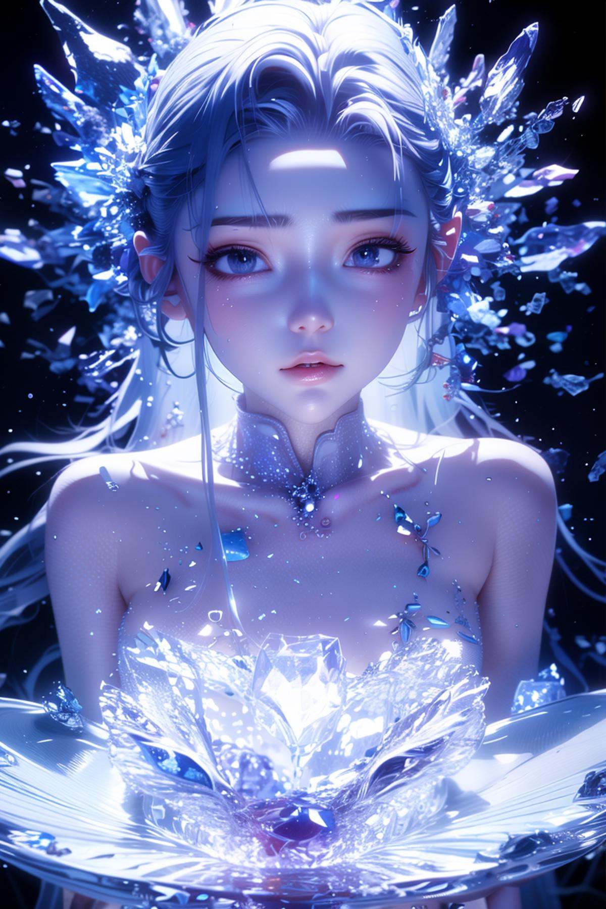1 girl,  crystal on Tensor.Art