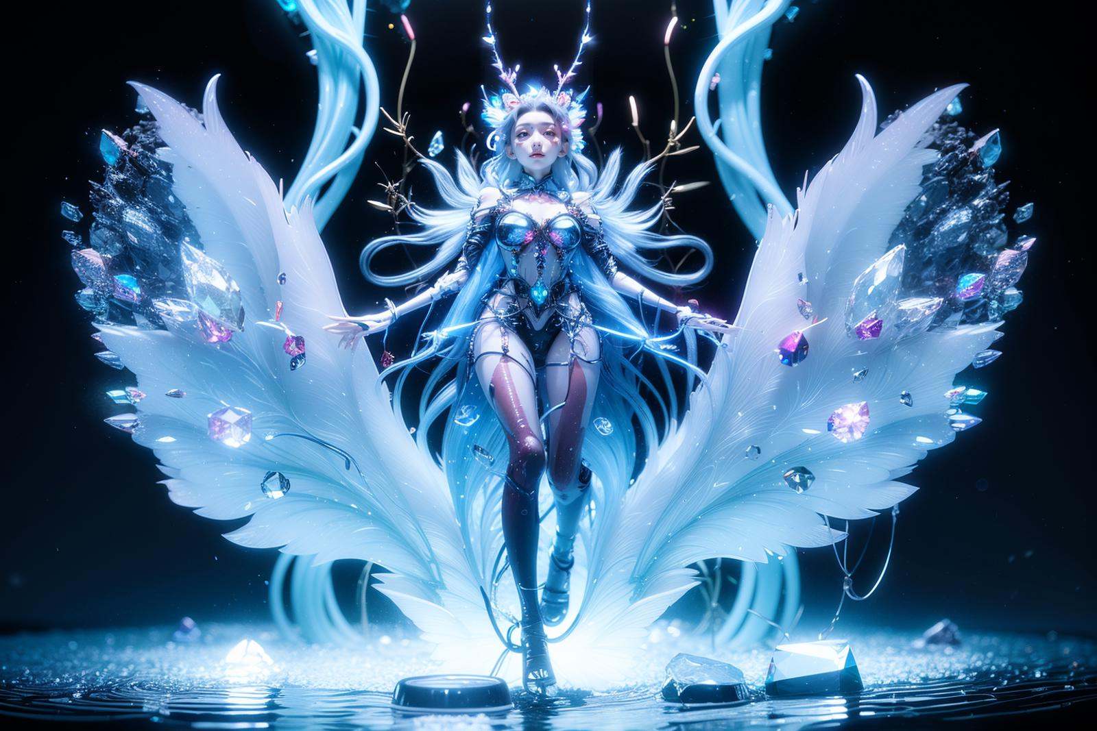 1girl,  full body,  crystal_background on Tensor.Art