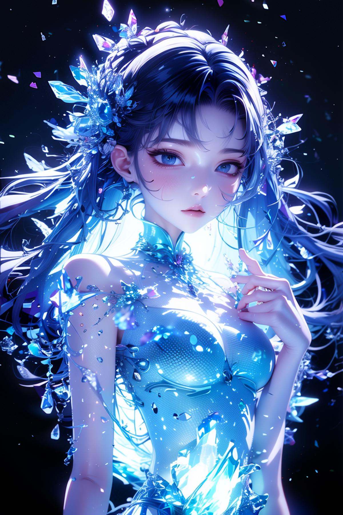 1 girl,  crystal on Tensor.Art