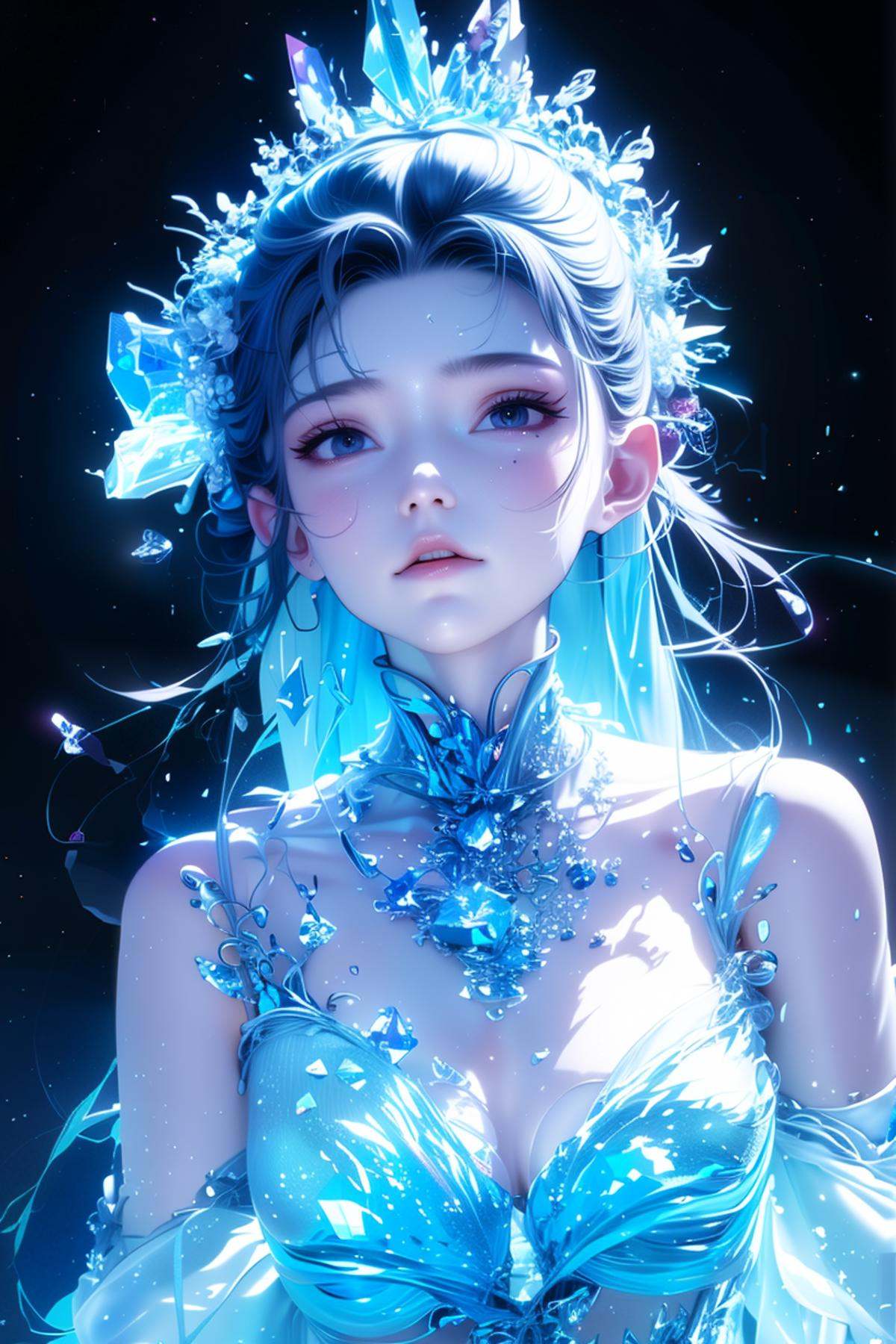 1 girl,  crystal on Tensor.Art