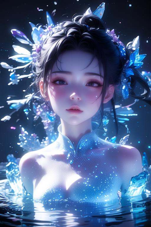 1 girl,  crystal on Tensor.Art