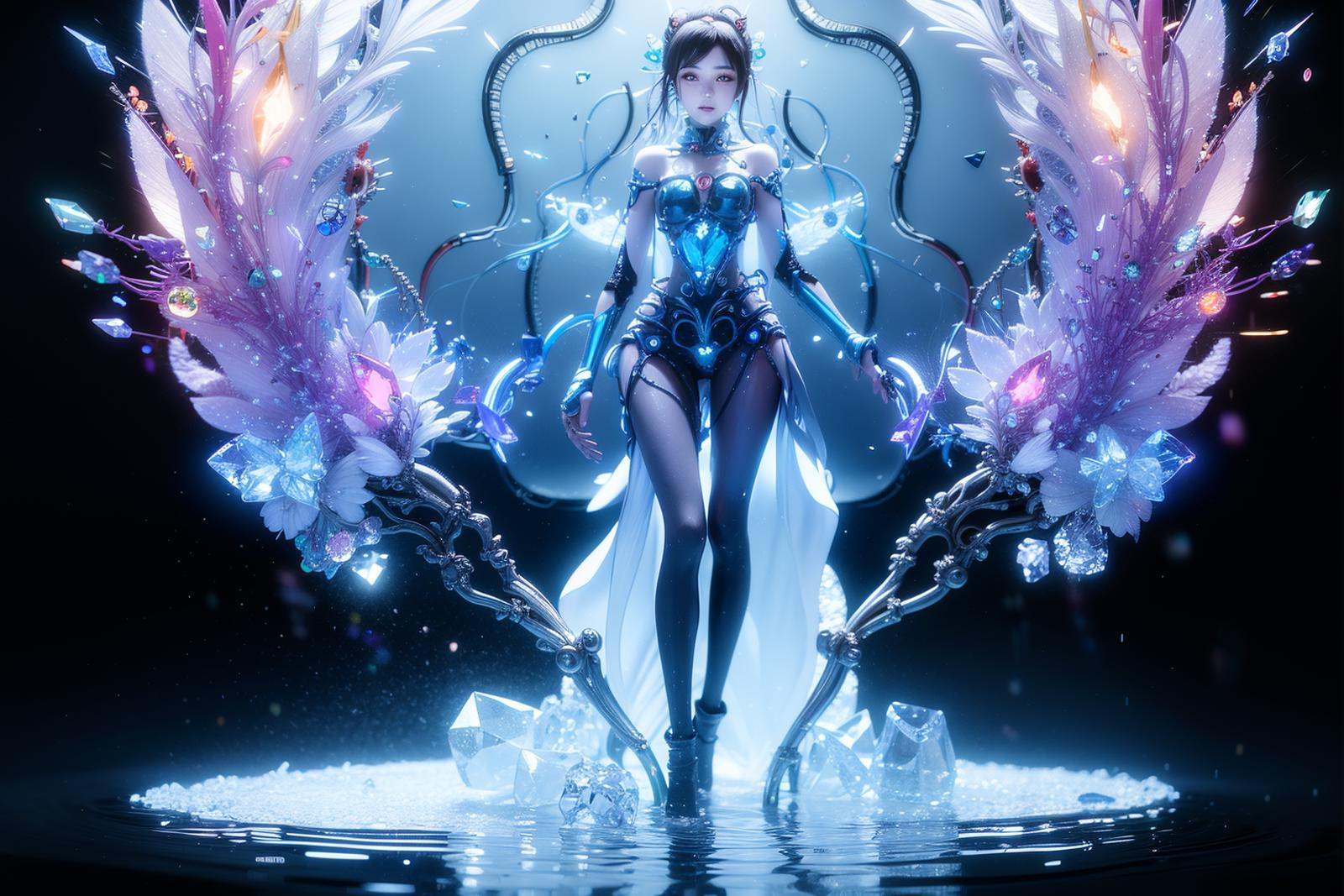 1girl,  full body,  crystal_background on Tensor.Art