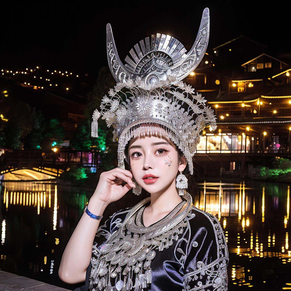 1girl,  city night, on Tensor.Art