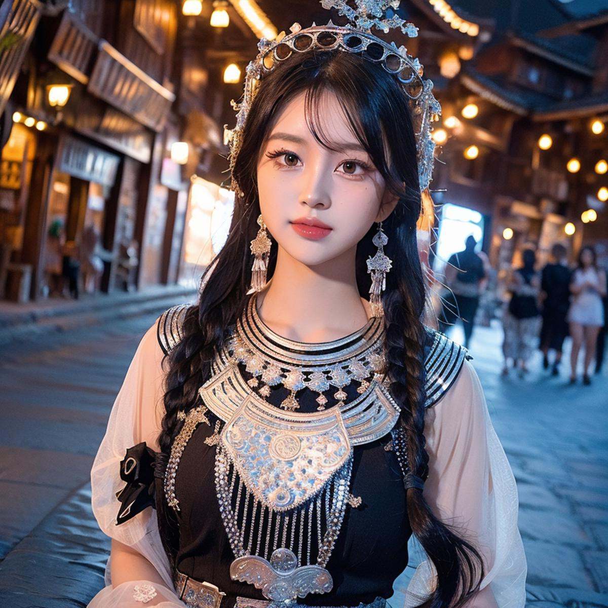 1girl,  city night, on Tensor.Art
