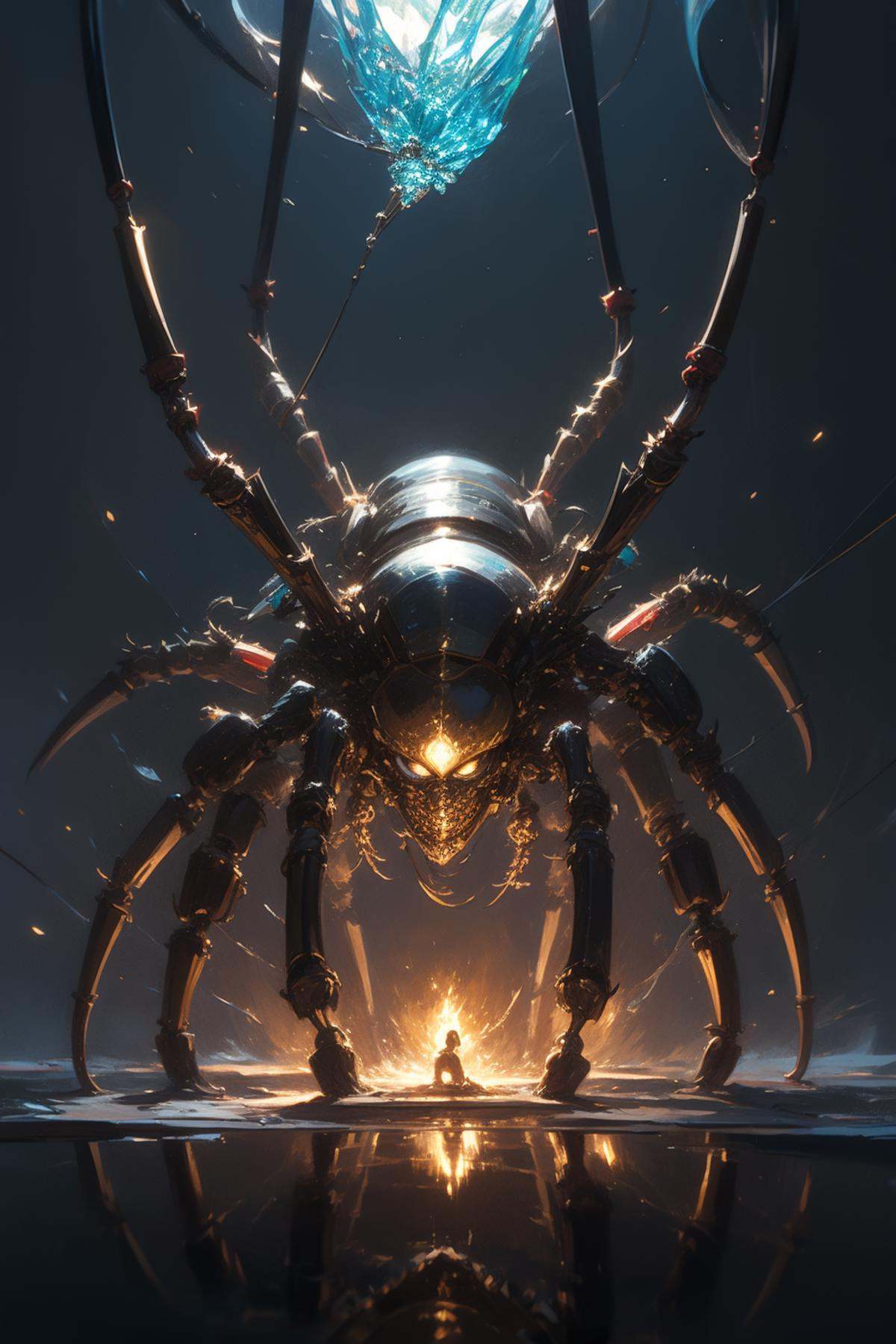 from below,  1 a mechanical ,  mecha on Tensor.Art