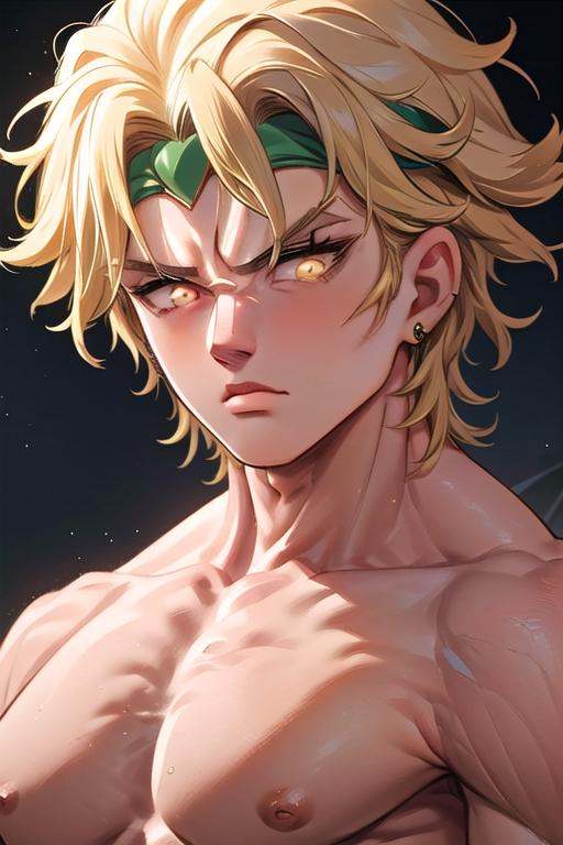 (((close-up))),  looking at viewer,  dio_brando's_pose_(jojo) by 鬼畫符 on Tensor.Art