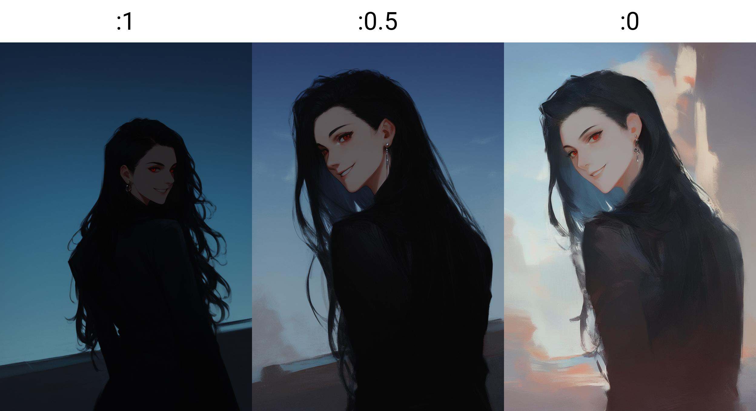 score_8_up,  woman,  dark on Tensor.Art