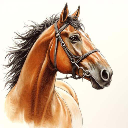 an illustration of a horse by serpieri on Tensor.Art