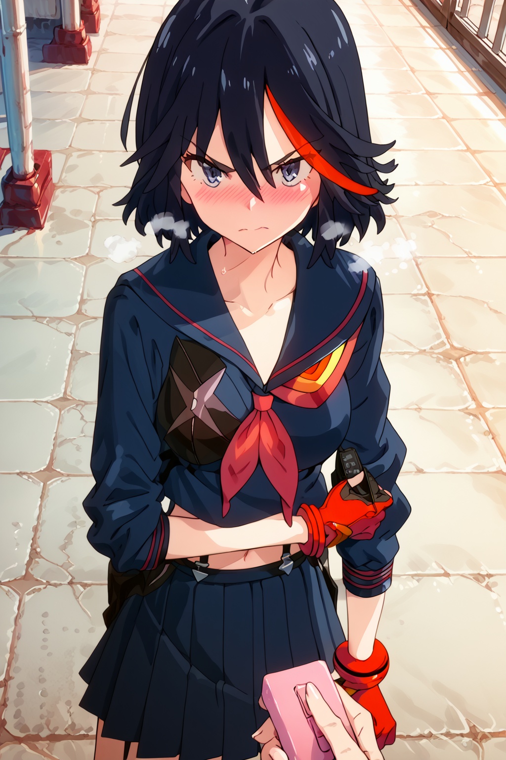 Blush ,  heavy breathing ,  At School on Tensor.Art