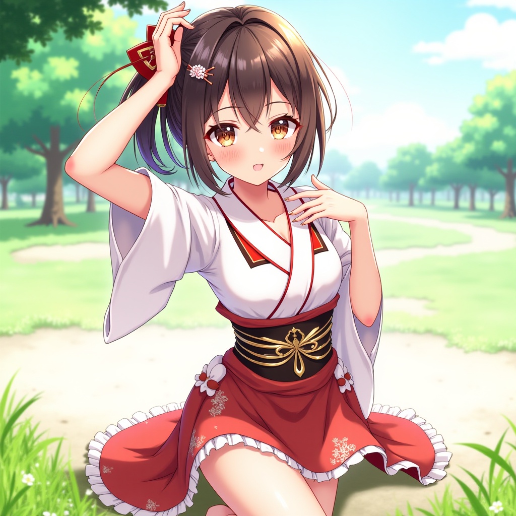 genshin impact style,  1 beauty girl,  posing on Tensor.Art
