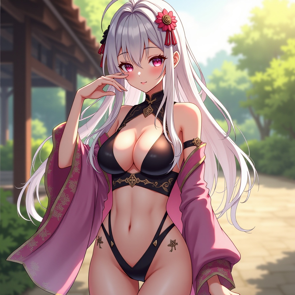 genshin impact style,  1 beauty girl,  gensin impact clothes on Tensor.Art