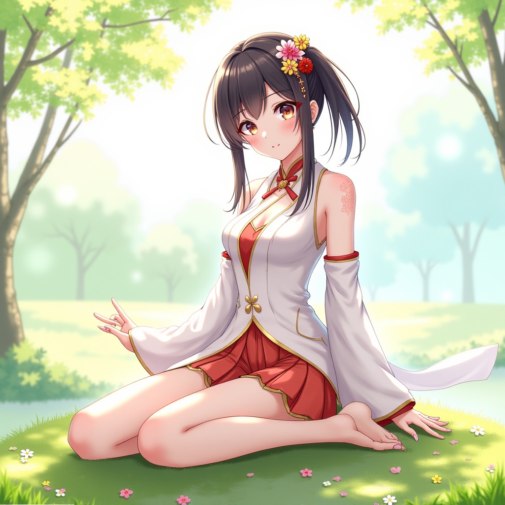 genshin impact style,  1 beauty girl,  posing on Tensor.Art