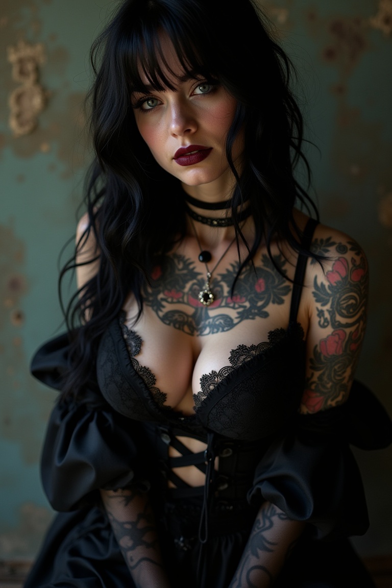 goth girl ,  goth,  revealing clothes on Tensor.Art