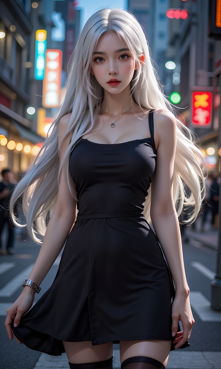Woman,  dress,  thighhighs on Tensor.Art