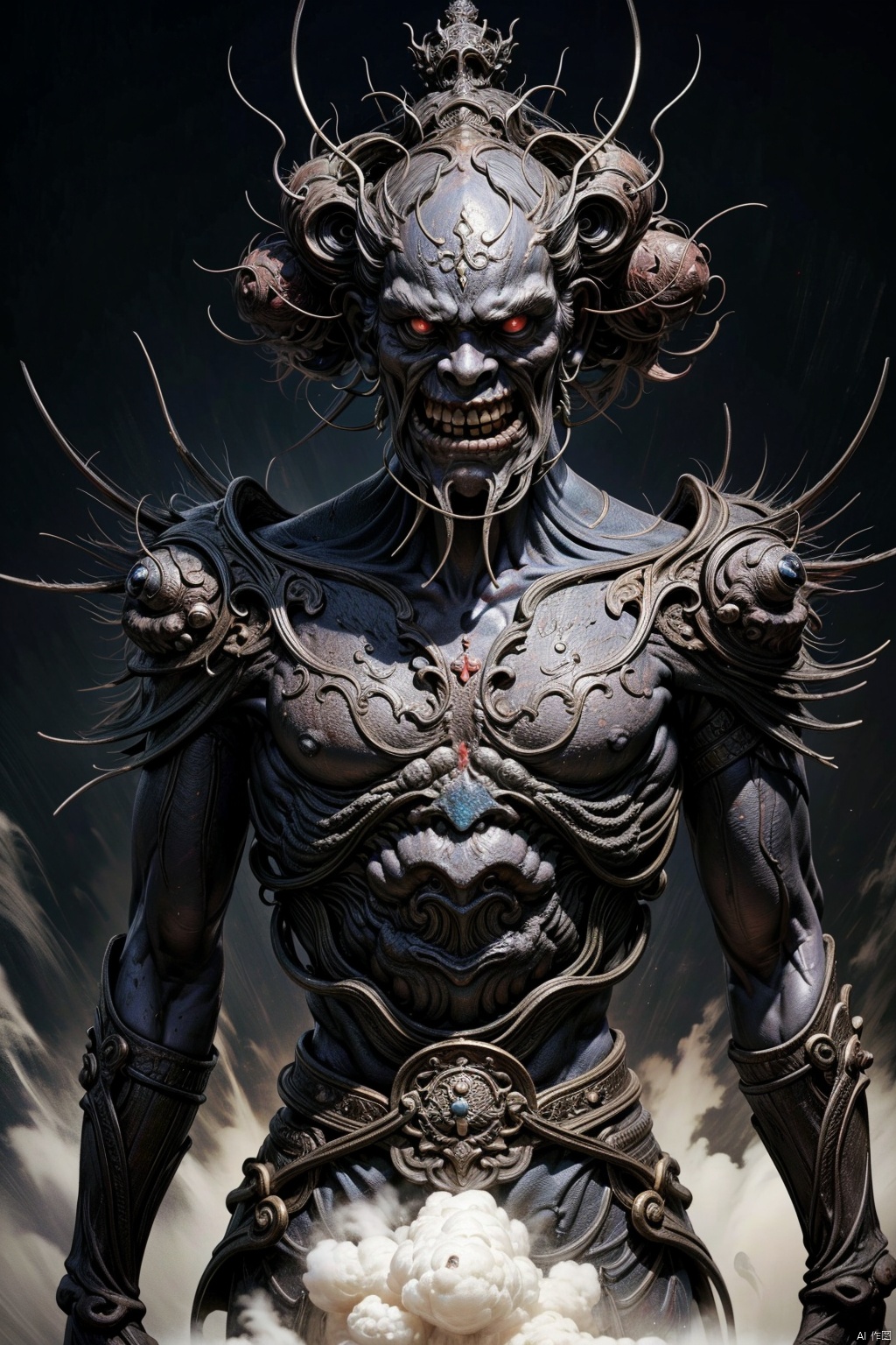 best quality,masterpiece,HDR,UHD,8K,yuehsh,monster,There are many eyes on the body,Hundred-Eyed Demon King
