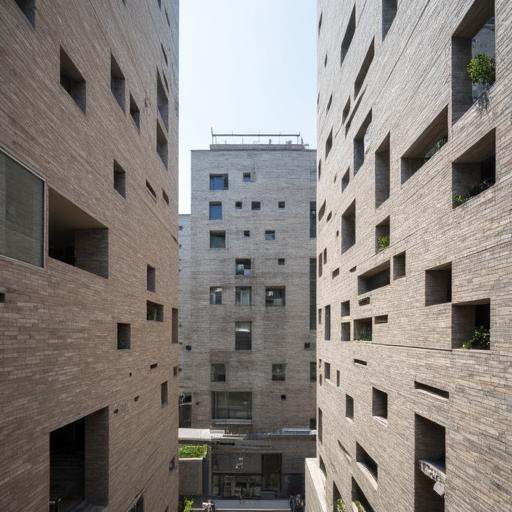 void,  Spectacular overlook of a modern building in urbun,  modern_design on Tensor.Art
