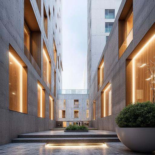 void,  Spectacular overlook of a modern building in urbun,  modern_design on Tensor.Art