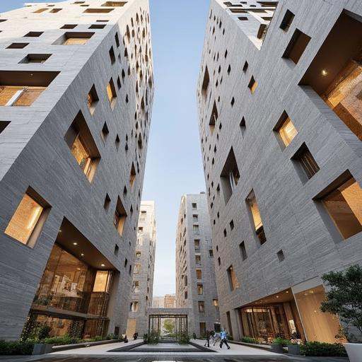 void,  Spectacular overlook of a modern building in urbun,  modern_design on Tensor.Art