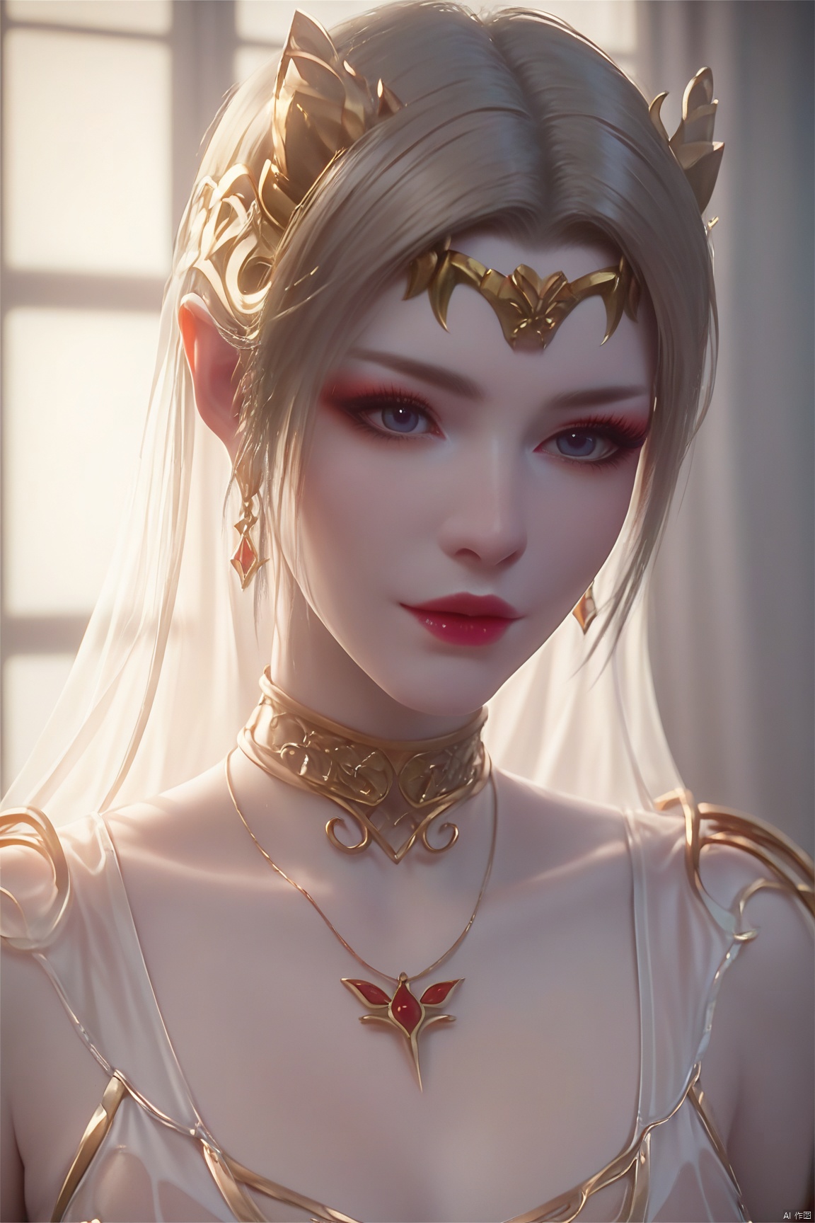 score_9, score_8_up, score_7_up,highly detailed digital,1 girl,She has pale, almost translucent skin,1girl,meidusha