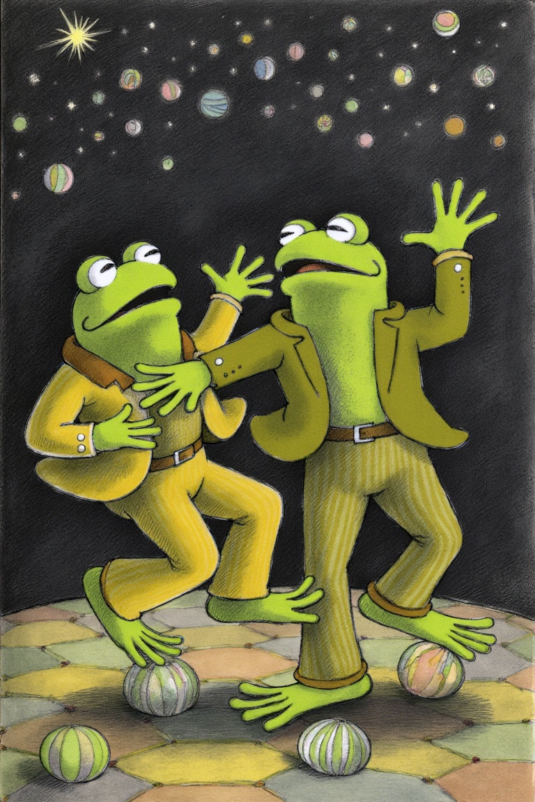 Frog and Toad dancing in a disco by Invisidude on Tensor.Art
