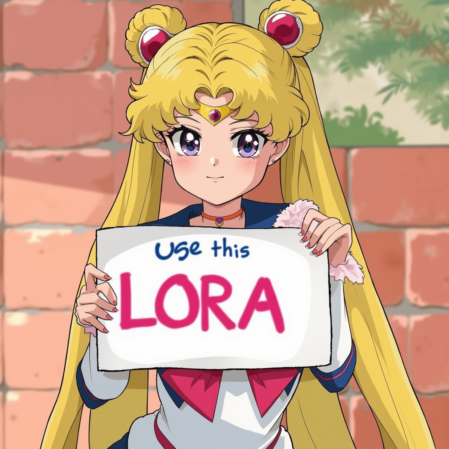 A beautiful woman with a beautiful pose,  Styled like sailormoon,  looking at the camera on Tensor.Art
