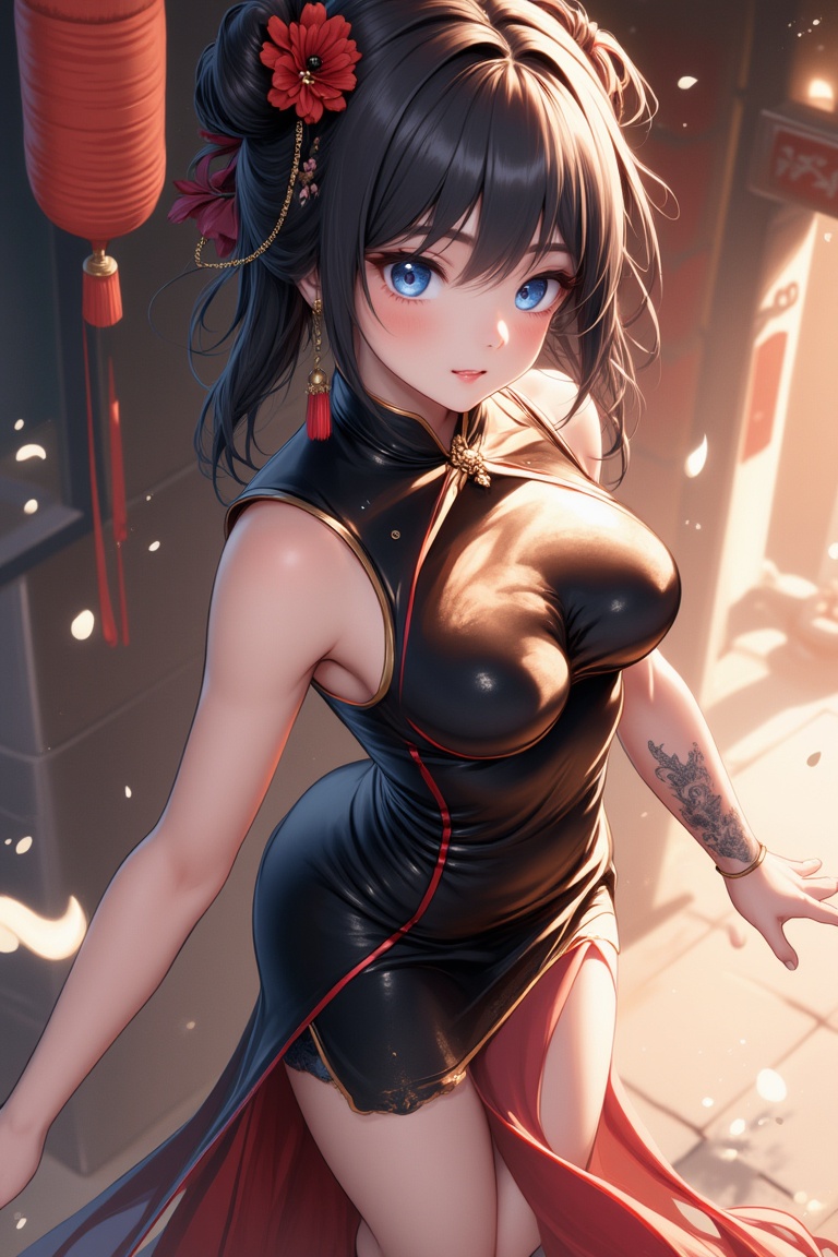 1girl,  solo,  very badass girl on Tensor.Art