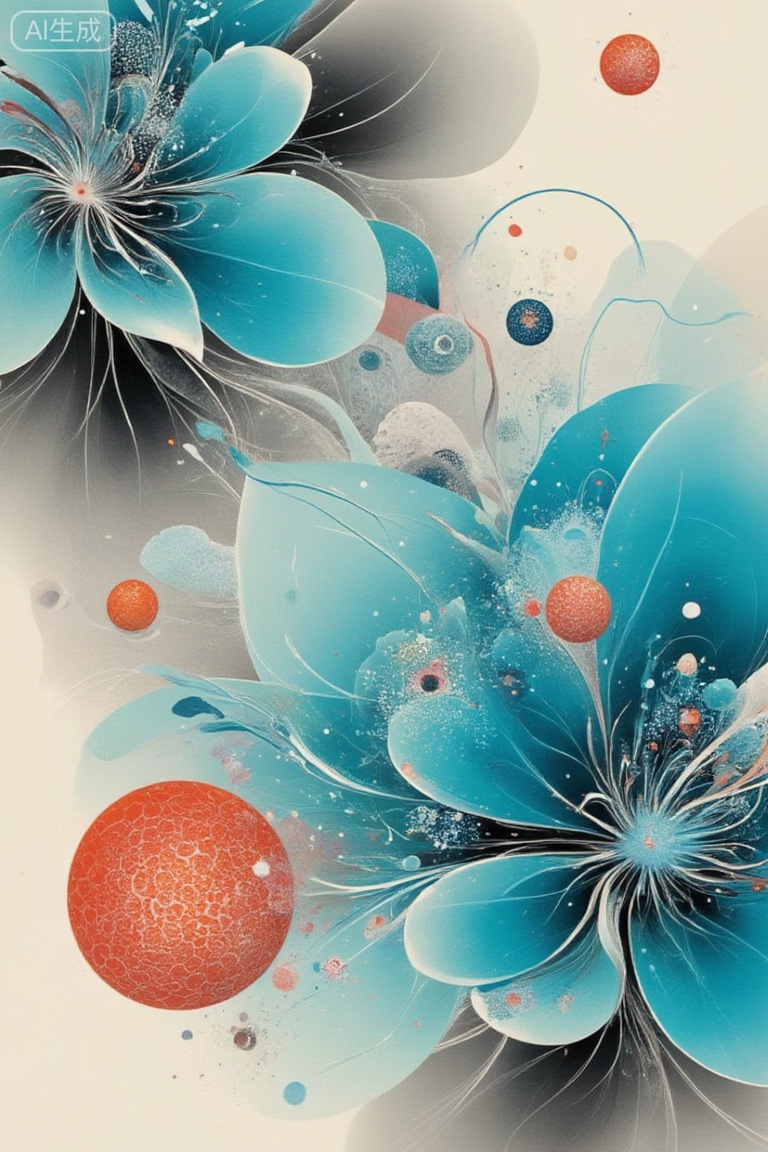 Inspired by the meticulous observation of Leonardo da Vinci's anatomical research and the dynamic sculpture concept of Alexander Calder, a microcosmic Chinese porcelain illustration poster is drawn. In the picture, we enlarge the surface of the porcelain to the microscopic level, showing a cellular world full of vitality and mystery. In this world, the texture, color and luster of porcelain have been given new life meanings. They are intertwined and coexisting, and together they build a microscopic and grand universe. This work will allow the audience to feel the delicate beauty and vitality of Guochao porcelain in the microscopic world.