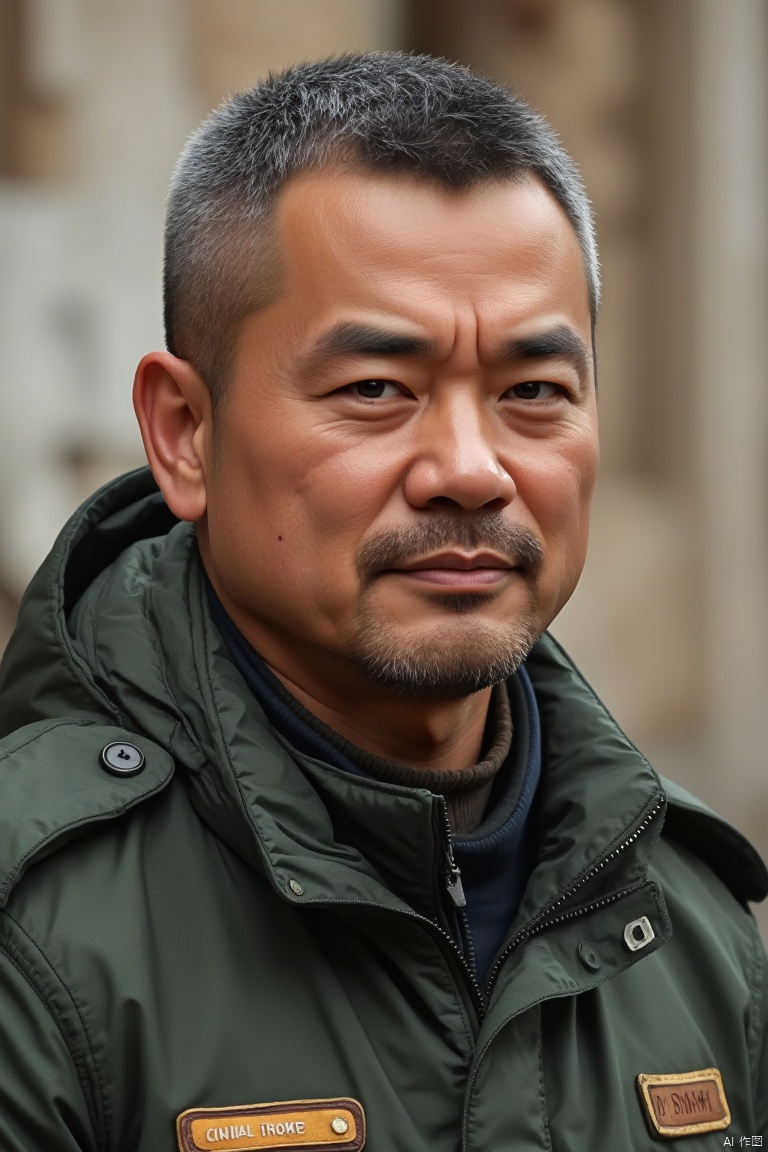1man,a chinese middle-aged men,