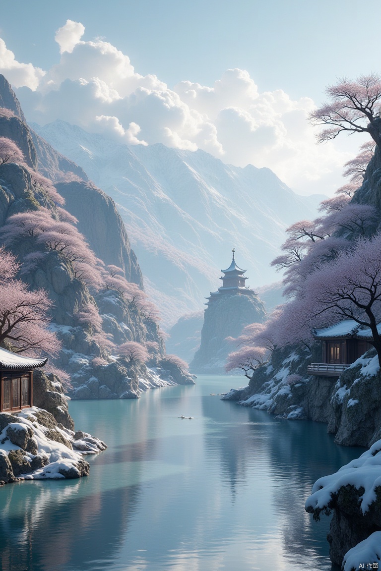  snow,winter,the Yellow River water heaven,running to the sea and never back,the high hall mirror,toward like silk dusk,Ancient Chinese palaces,cinematic_angle,depth of field,fisheye,dynamic_angle,lens_flare,landscape,raining,natural scenery,green tree,spring,hills,dandan,real,HDR,UHD,8K,best quality,masterpiece,Highly detailed,Studio lighting,ultra-fine painting,sharp focus,physically-based rendering,extreme detail description,Professional,masterpiece,best quality,delicate,beautiful,real,CG,